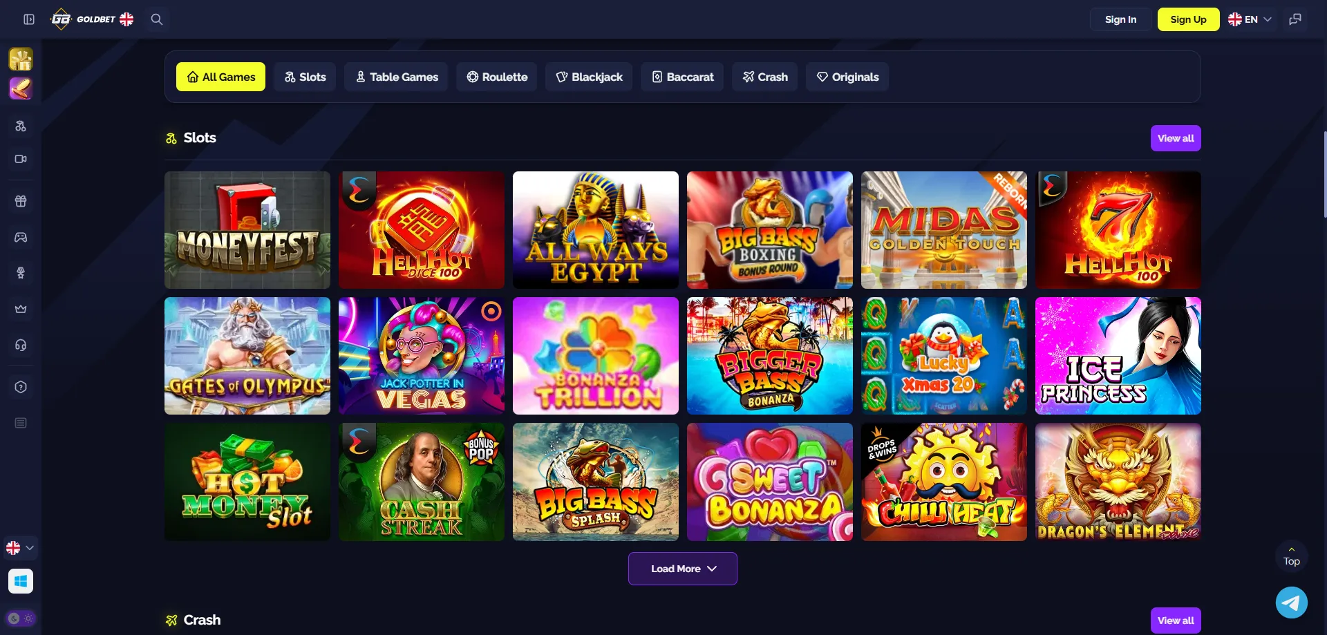 مكتبة ألعاب Goldbet Casino الشاملة &mdash; سلوت وكازينو حي